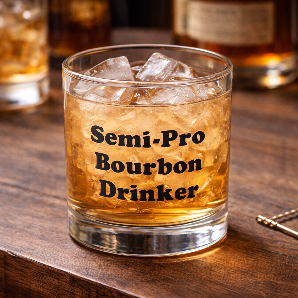 Semi-Pro Bourbon Drinker Rocks Glass - Barrel Down South