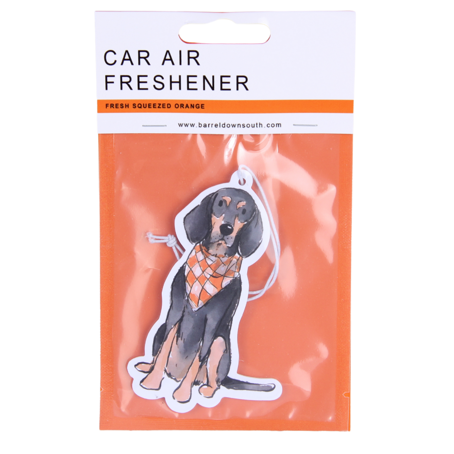 Bluetick Coonhound Sitting Air Freshener - Barrel Down South