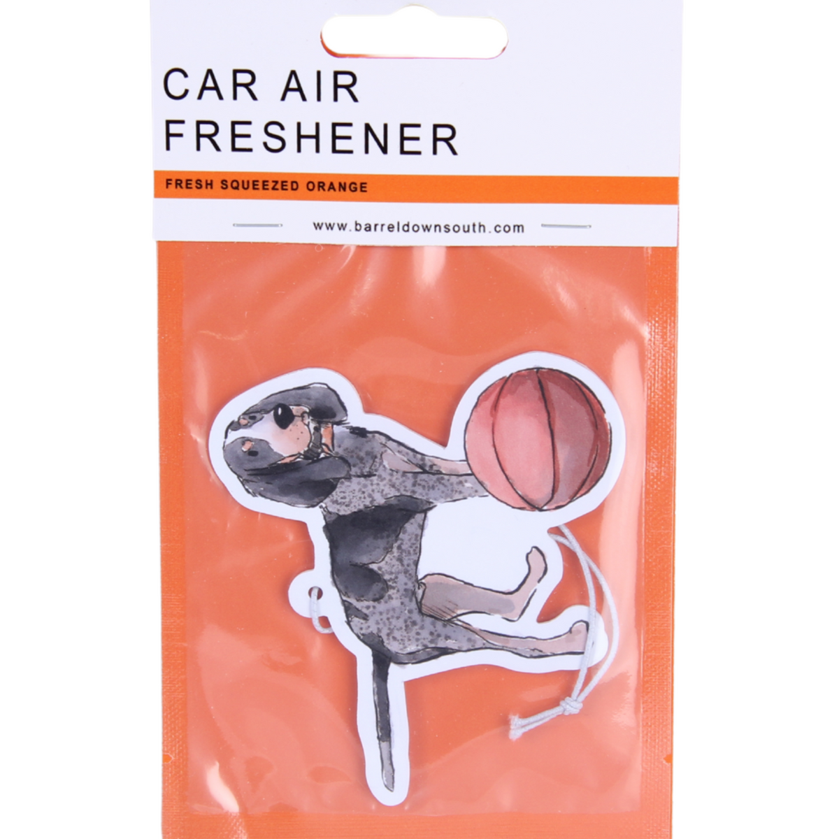 Bluetick Coonhound Standing Basketball Air Freshener - Barrel Down South