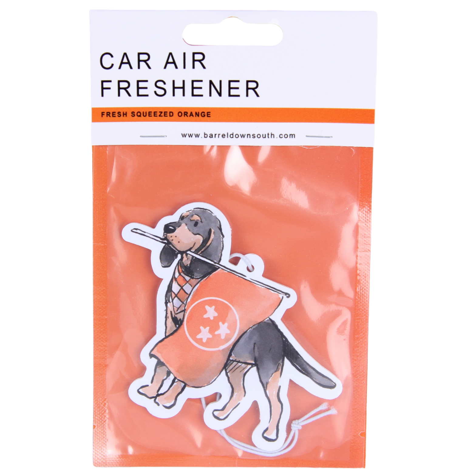 Bluetick Coonhound Flag Air Freshener - Barrel Down South