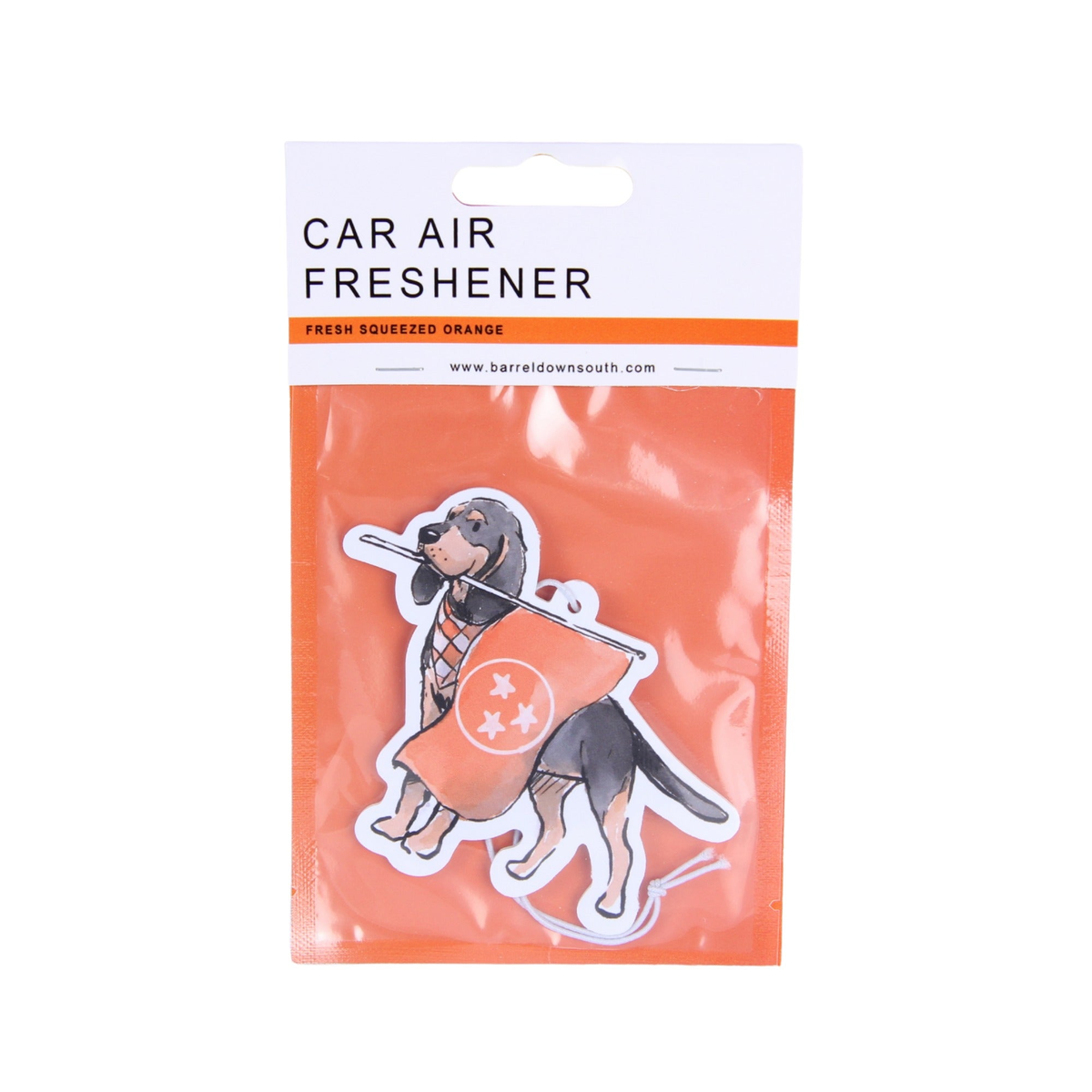 Bluetick Coonhound Flag Air Freshener - Barrel Down South
