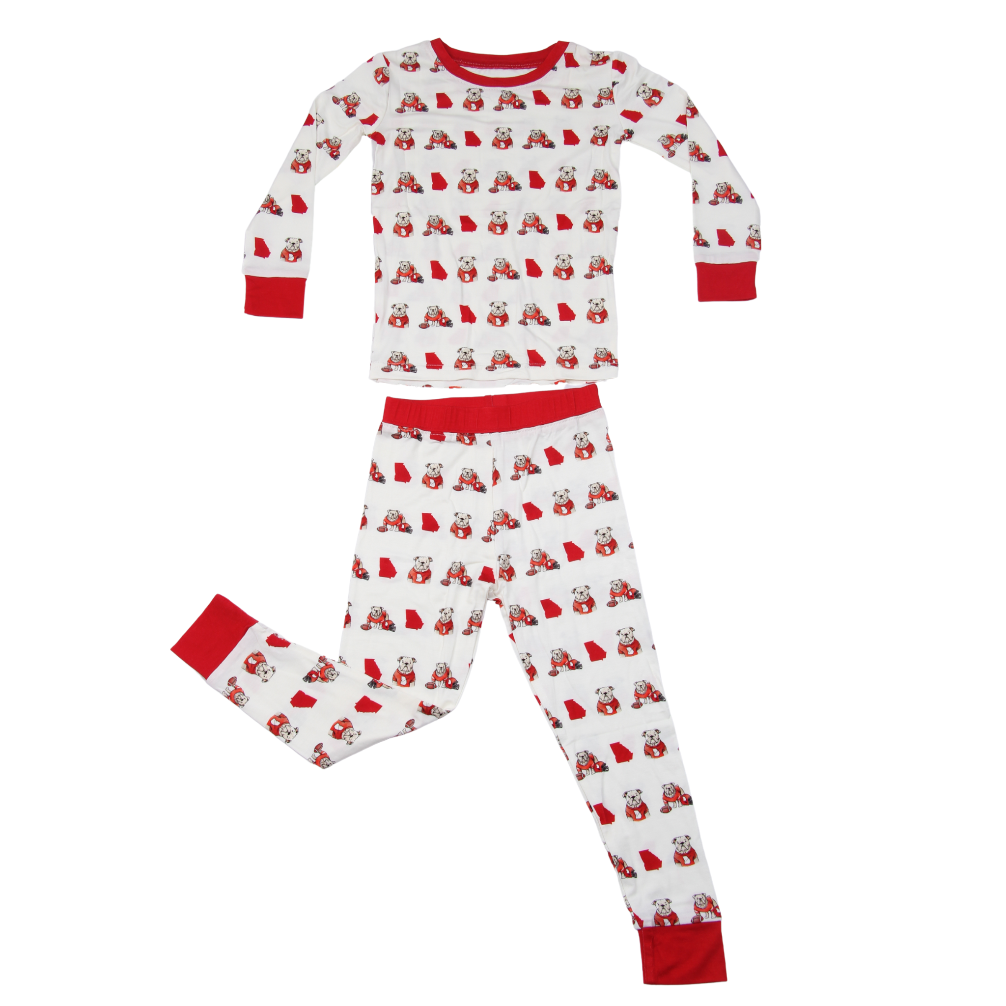Georgia State Shape Unisex Kids Pajamas - Barrel Down South