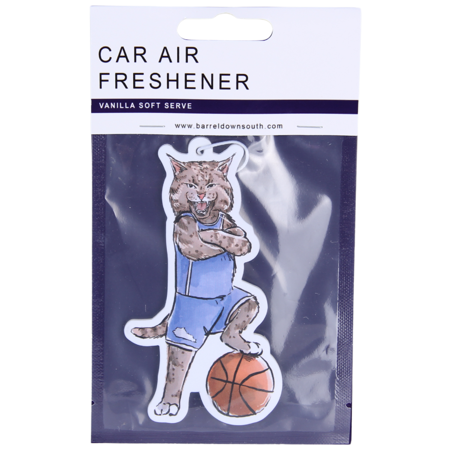 Standing Wildcat with Basketball Kentucky Air Freshener - Barrel Down South