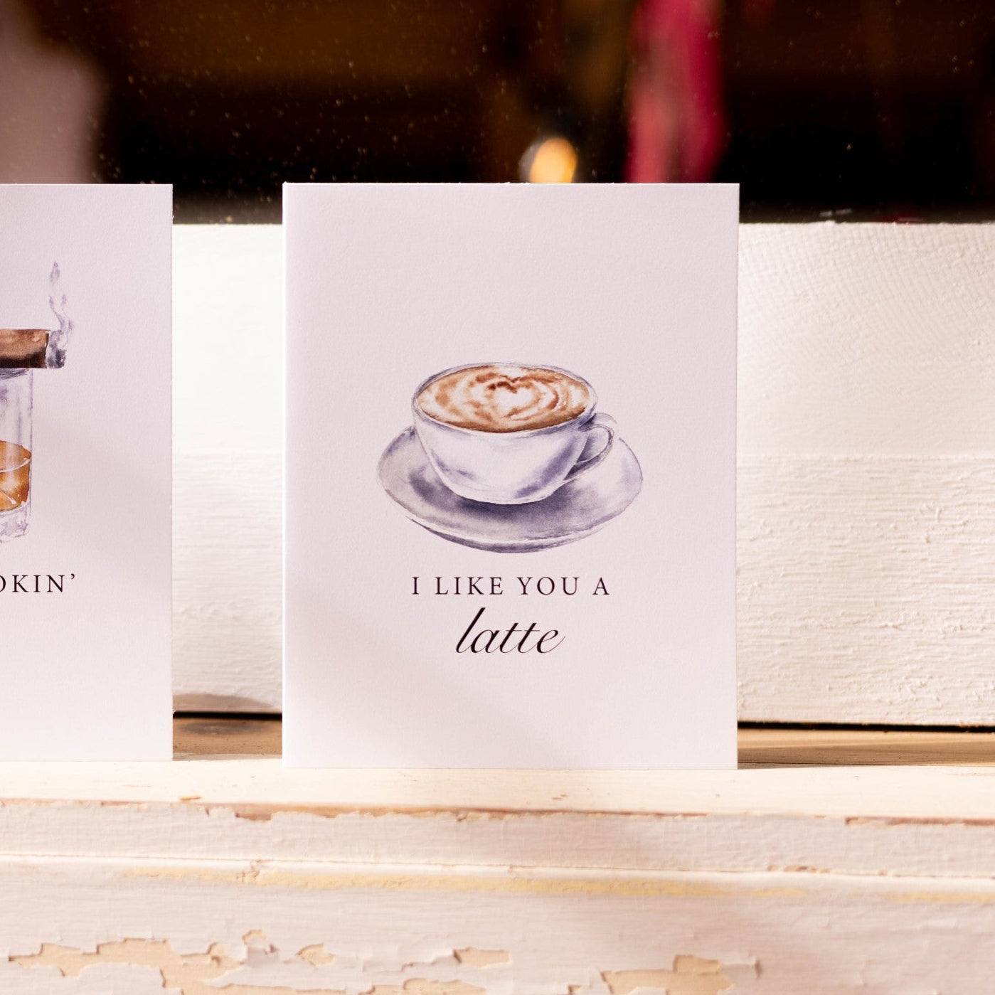 I Like You A Latte Greeting Card - Barrel Down South