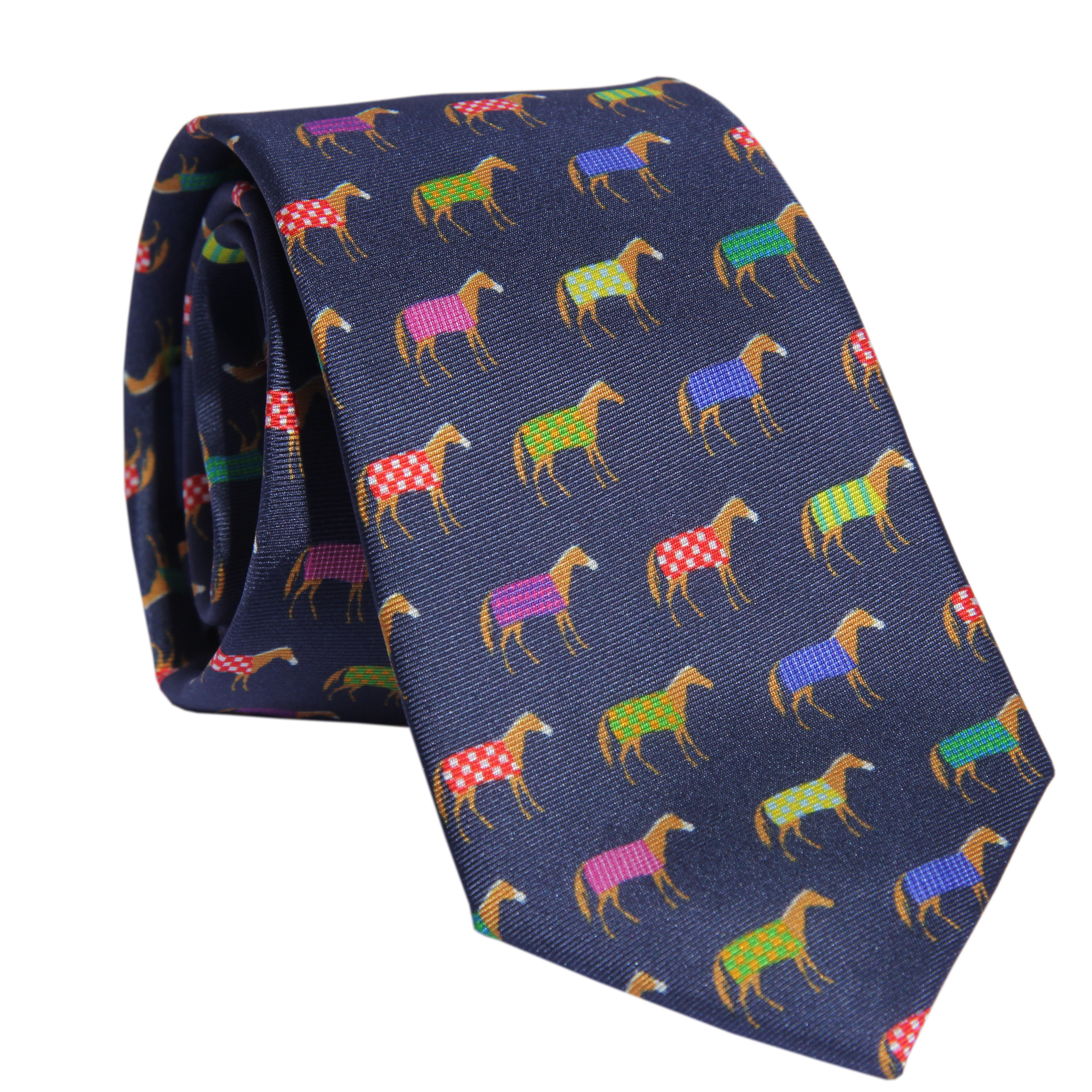 Multi Color Horse Necktie - Barrel Down South