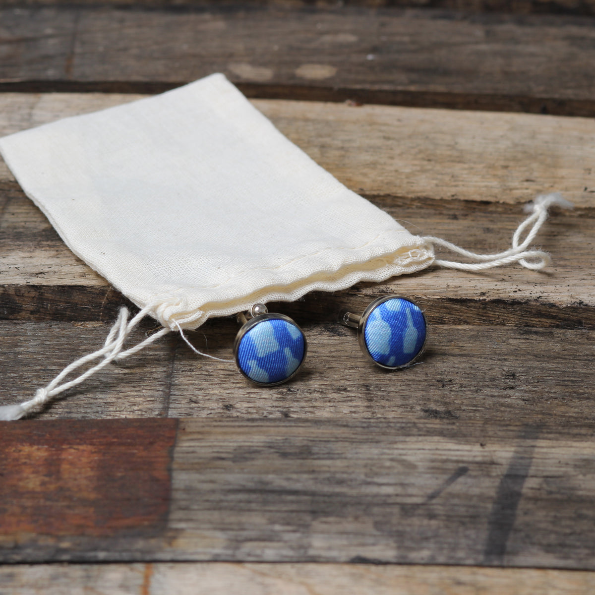Bottled Up Blue Cufflinks - Barrel Down South