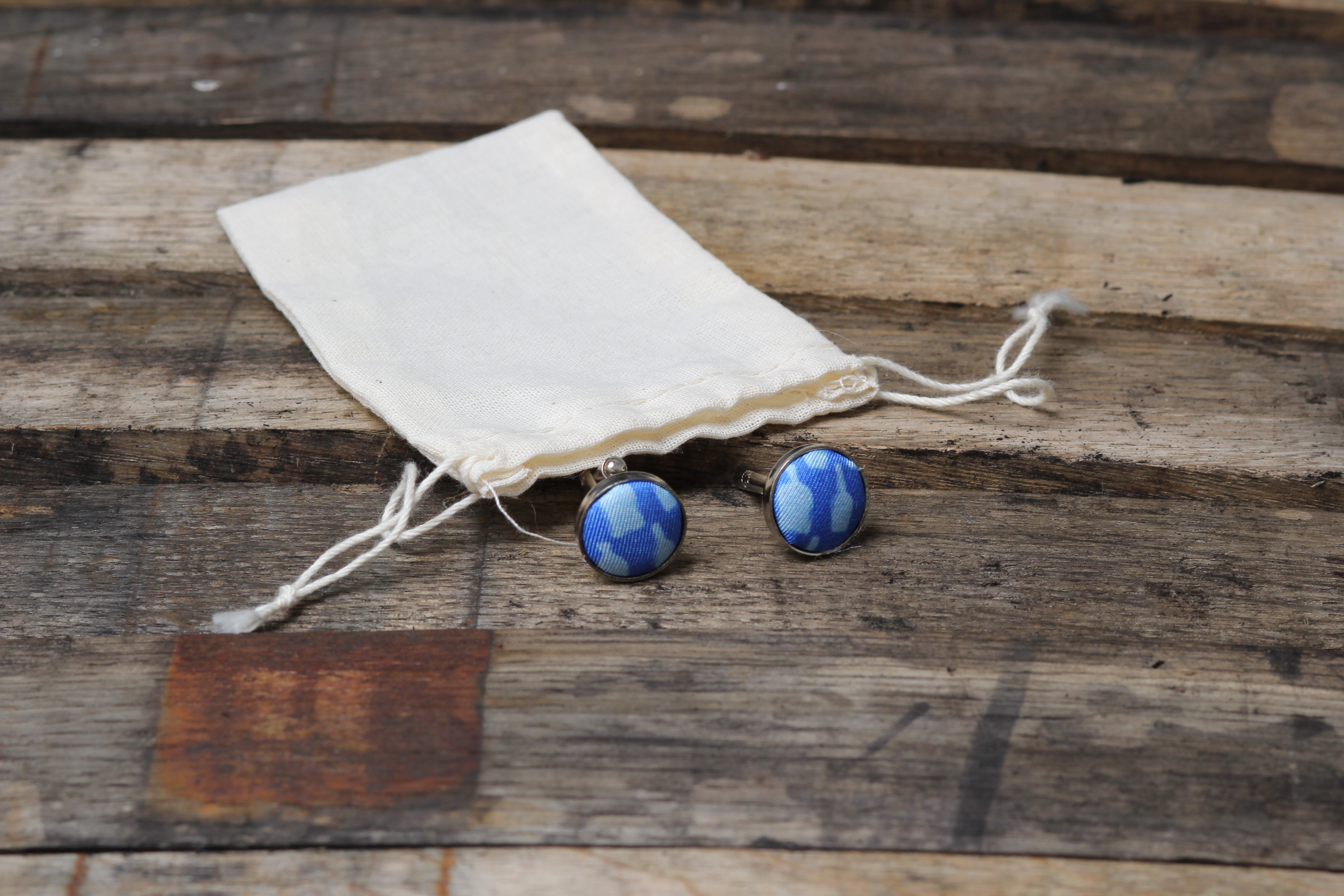Bottled Up Blue Cufflinks - Barrel Down South