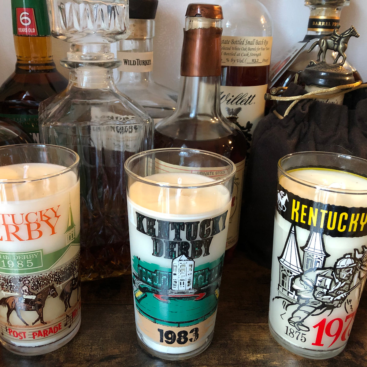 Kentucky Derby Glass Candle - Barrel Down South