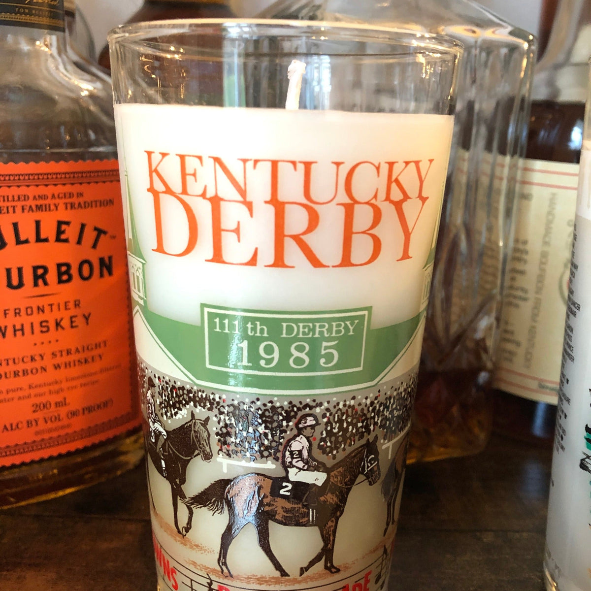 Kentucky Derby Glass Candle - Barrel Down South