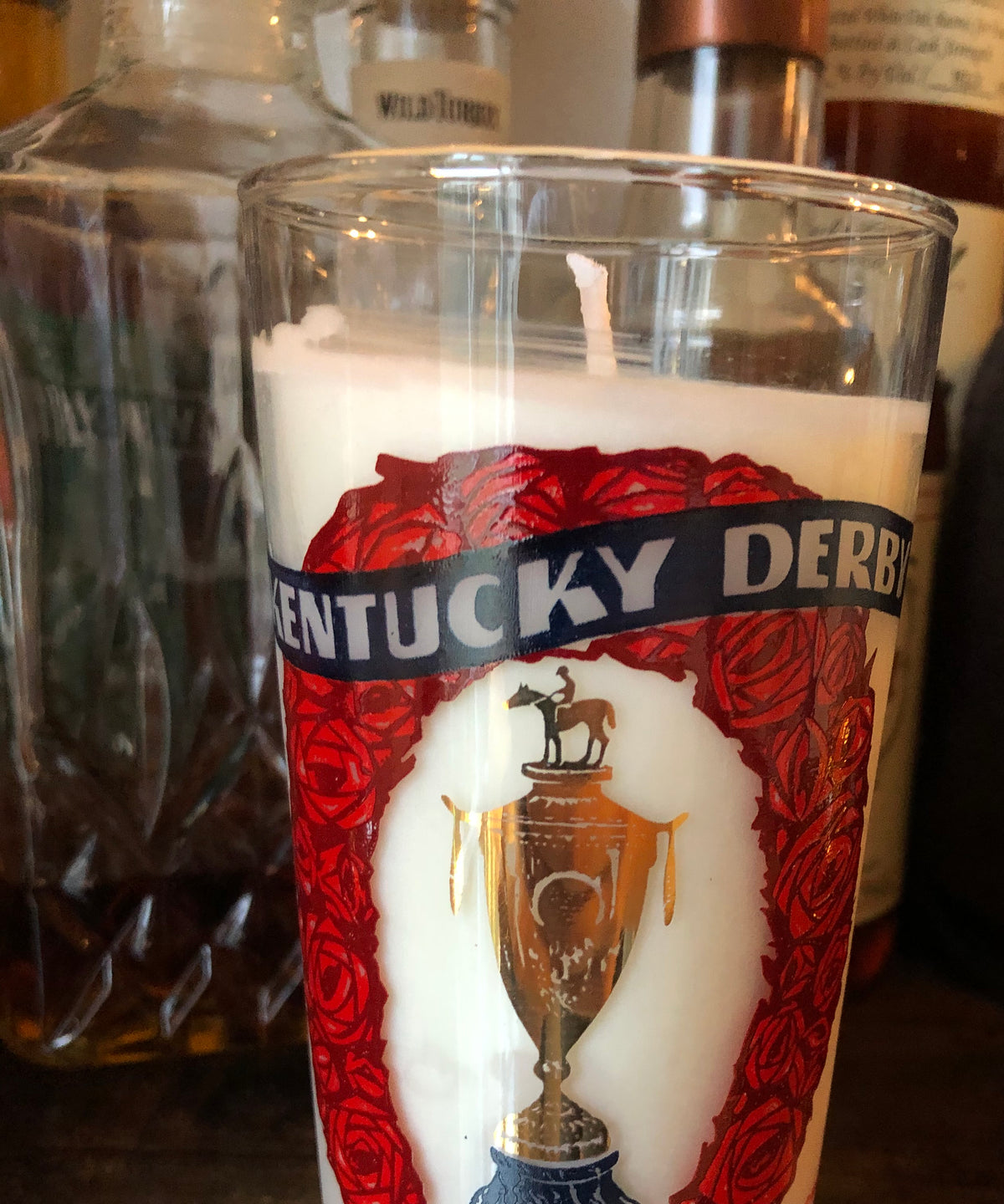 Kentucky Derby Glass Candle - Barrel Down South