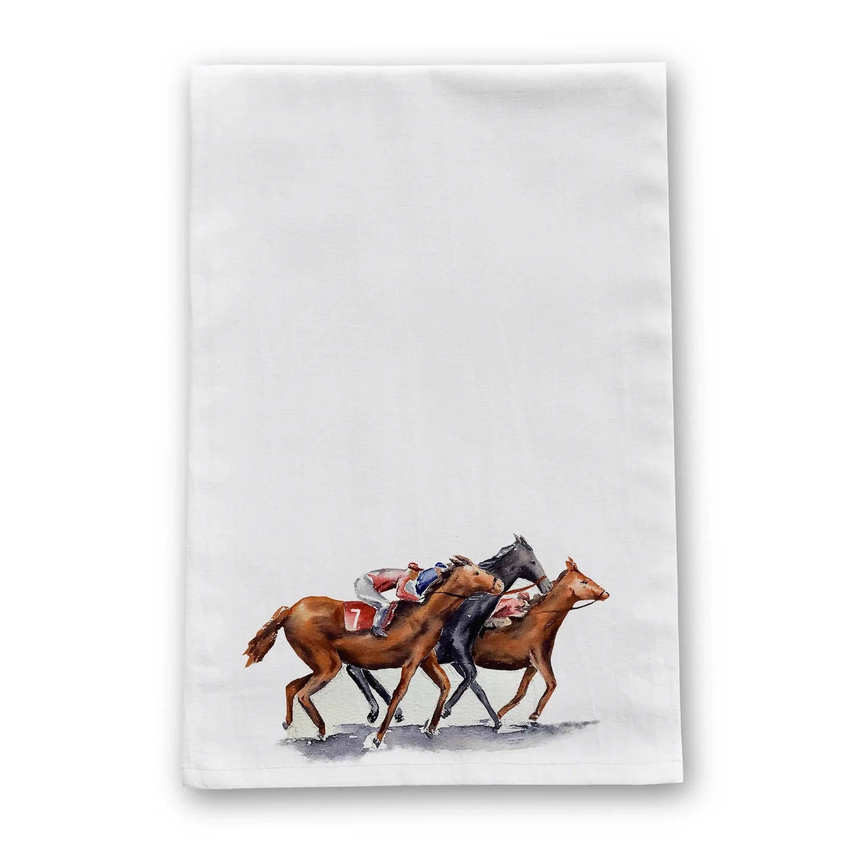 Out Of The Gate Horse Racing Derby Horses Tea Towel - Barrel Down South