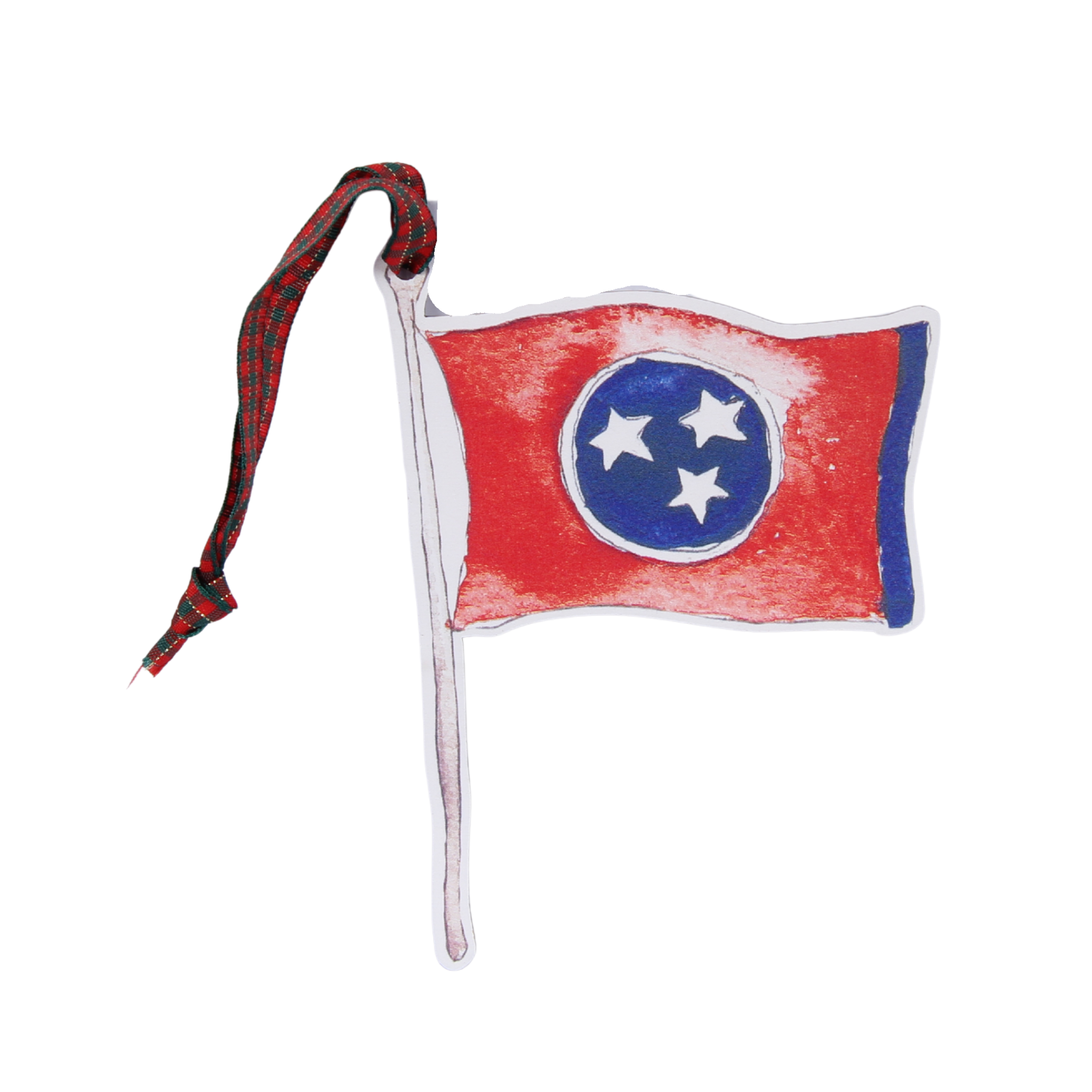 Tennessee Tri Star Flag Ornament