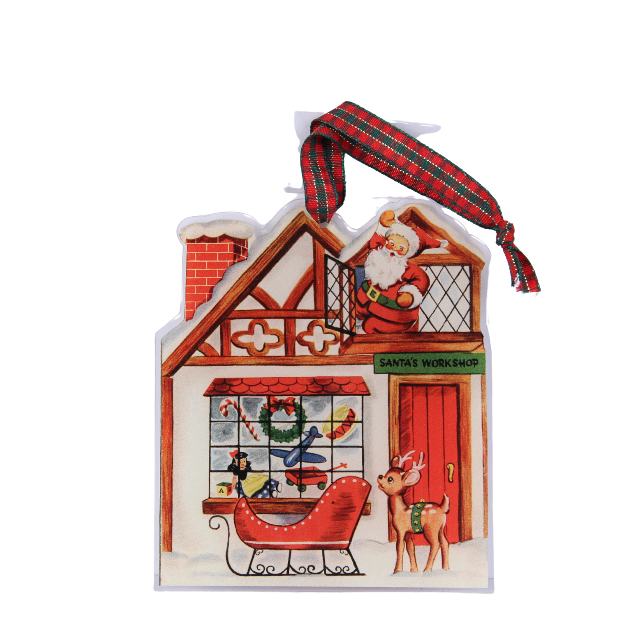 Santa's Workshop Acrylic Ornament