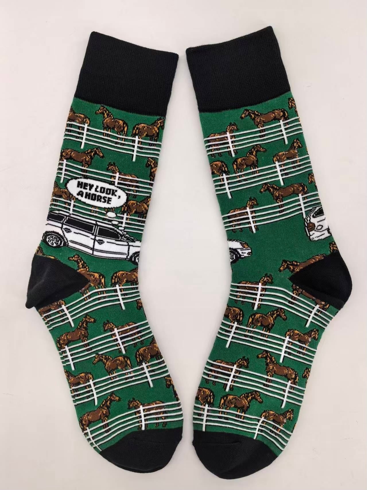 Hey Look, A Horse Derby Socks - Barrel Down South