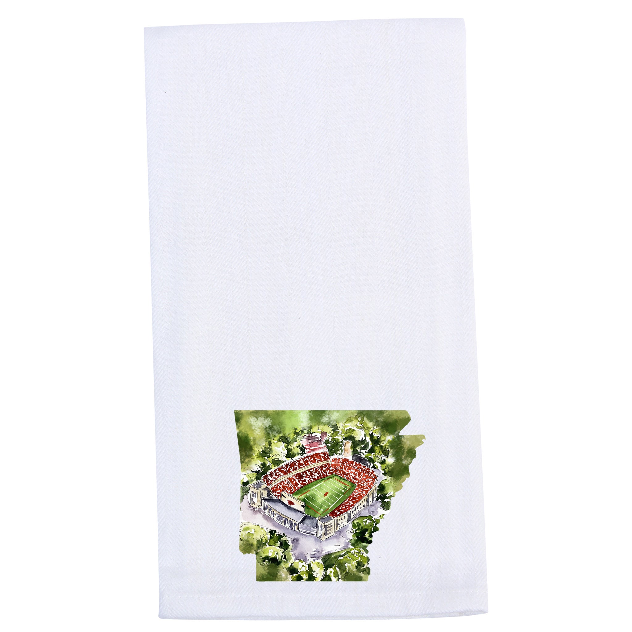 Barrel Down South State Shape Tea Towel