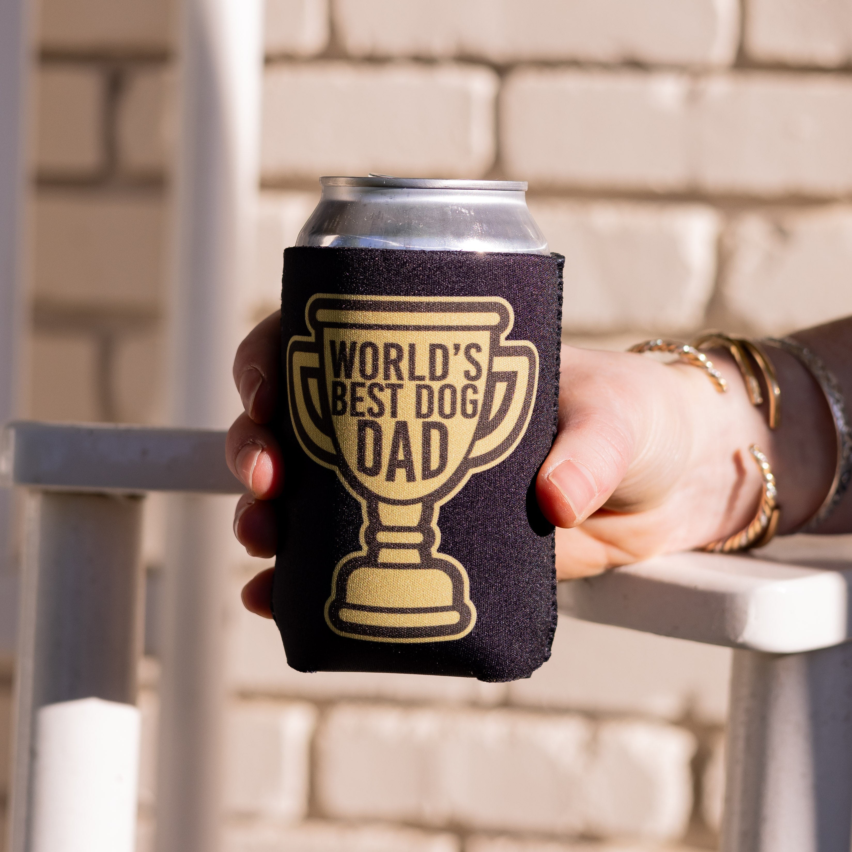 Worlds Best Dog Dad Can Cooler - Barrel Down South