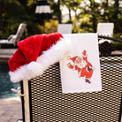 Santa Holding Bourbon (no text) Tea Towel - Barrel Down South