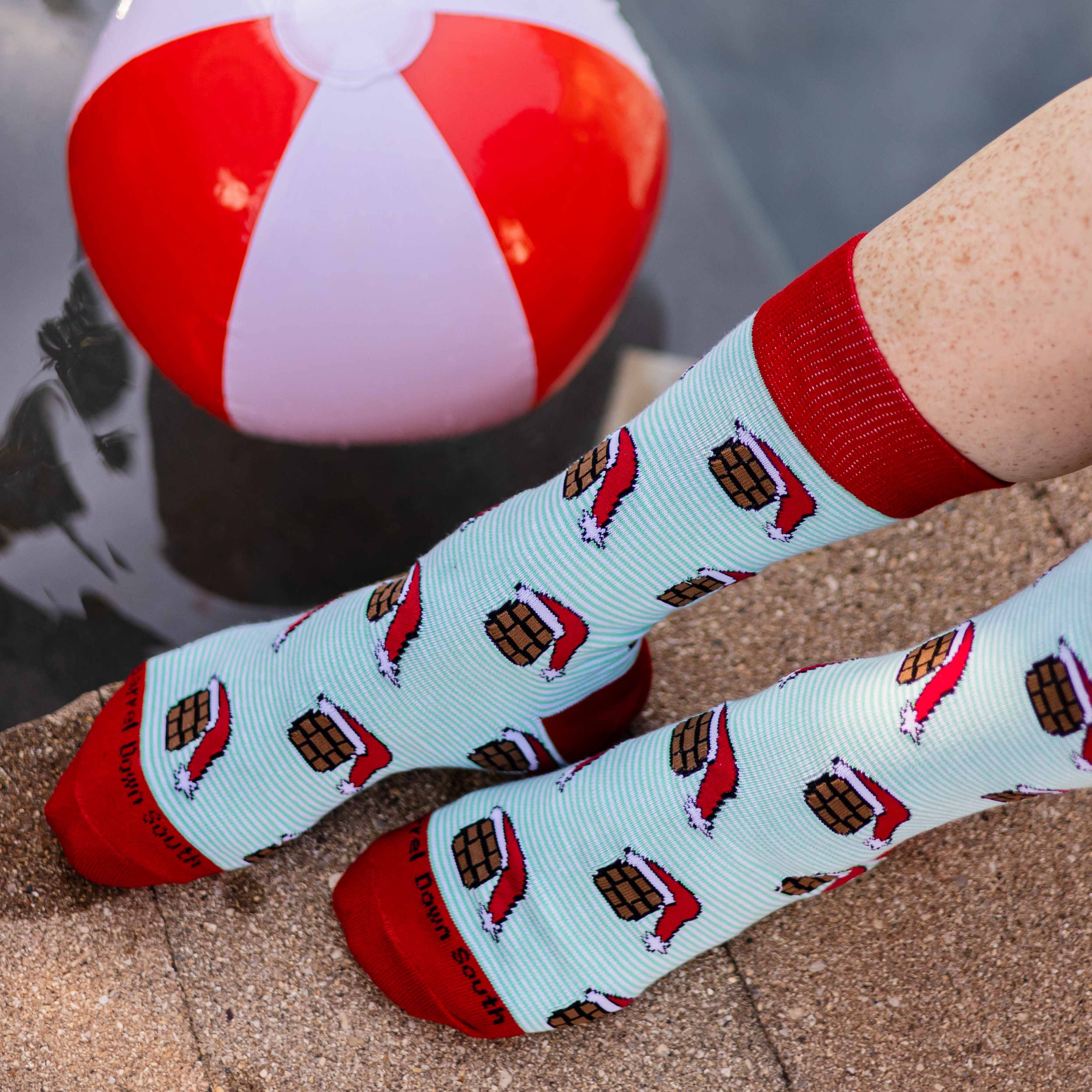 Bourbon Santa Hat Socks - Barrel Down South