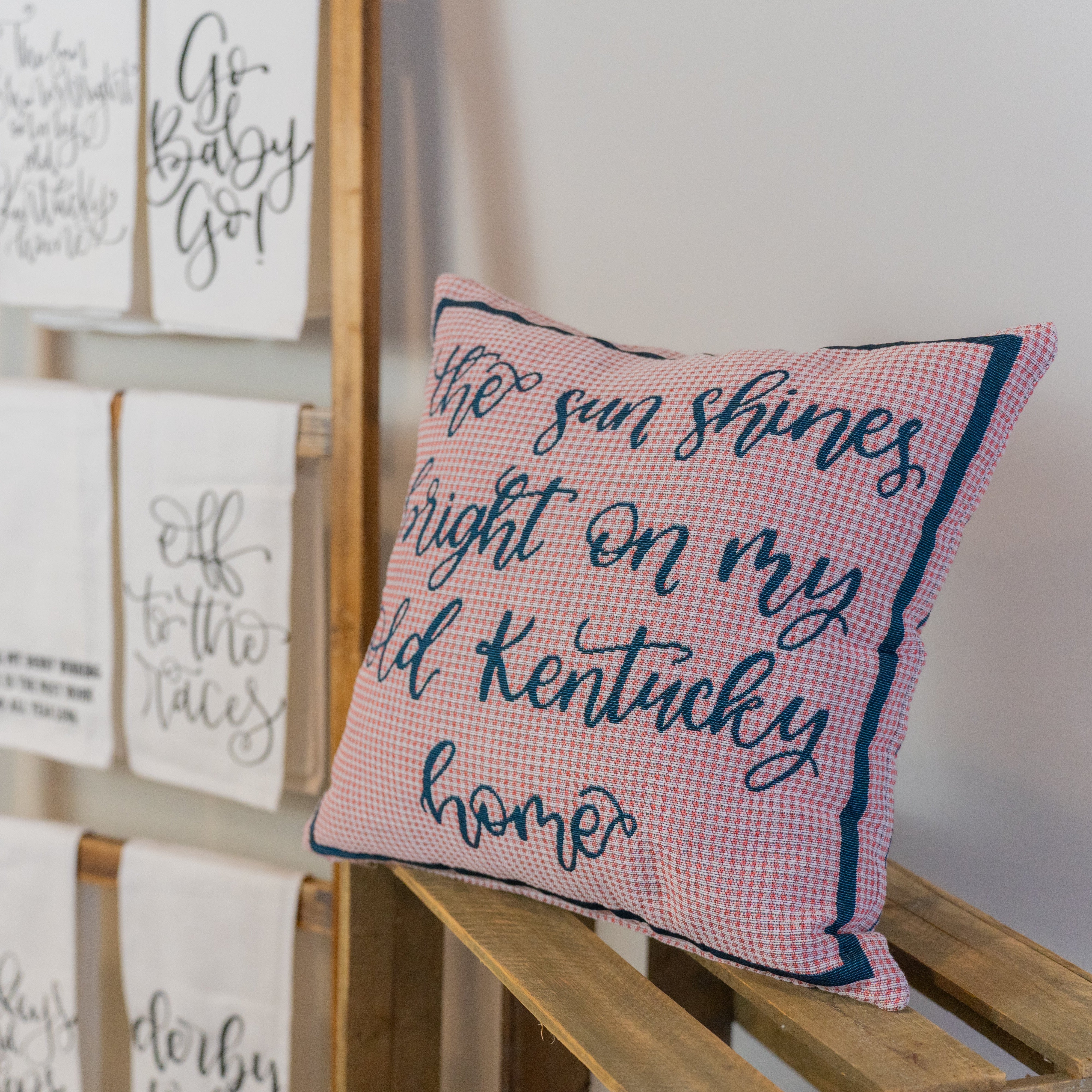 Pink Plaid Weep No More Pillow - Barrel Down South