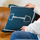 Navy Horse Bit Pillow - Barrel Down South