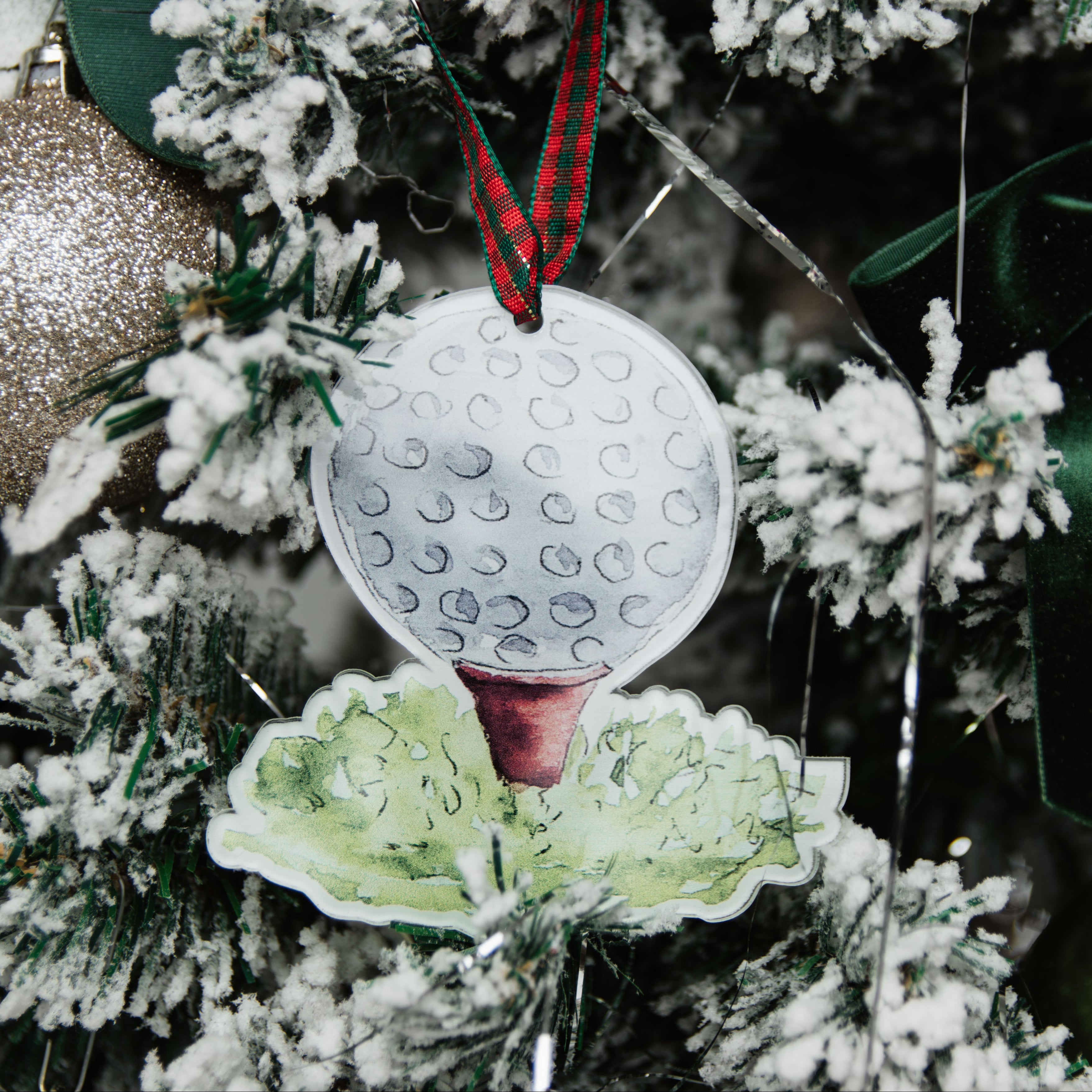 Golf Tee Ornament - Barrel Down South