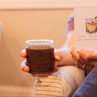 Custom Set of 2 Baseball Leather Wrapped Bourbon Whiskey Rocks Glasses - Barrel Down South