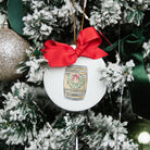 Bourbon Barrel With Wreath Ceramic Ornament - Barrel Down South