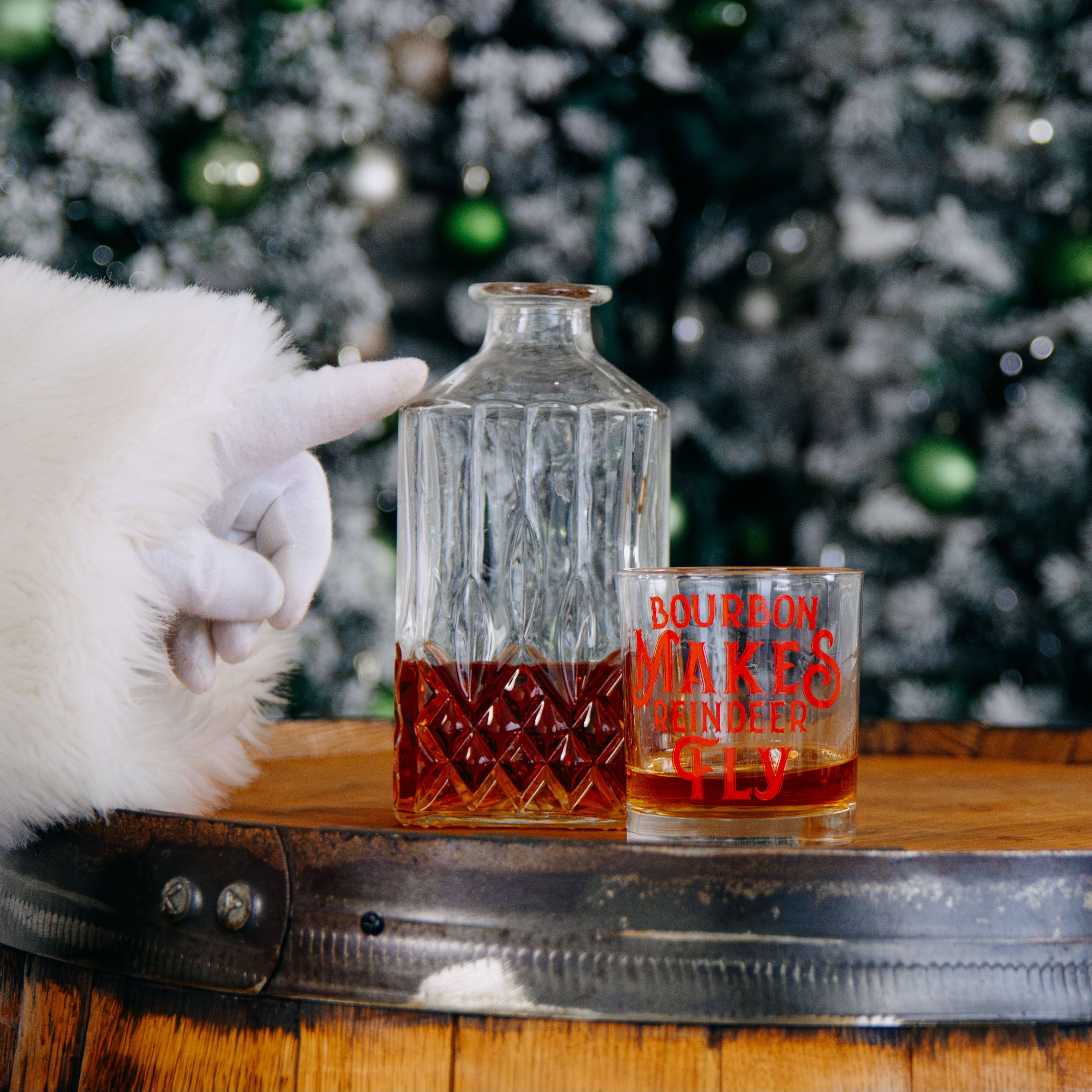 Bourbon Makes Reindeer Fly Rocks Glass - Barrel Down South