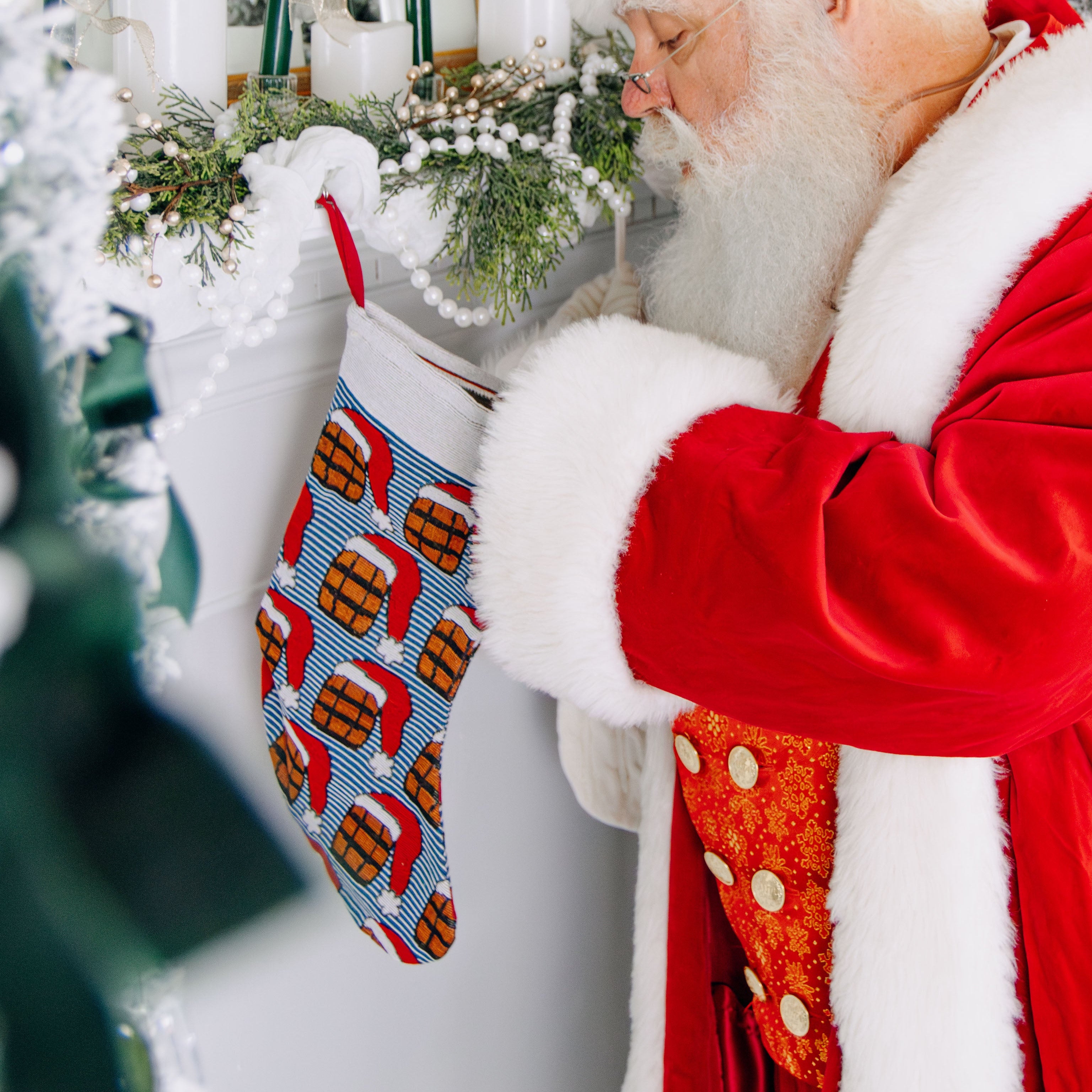 Blue Stripe Bourbon Stocking - Barrel Down South