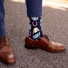 Black/Pink Horseshoe And Silks Sock - Barrel Down South