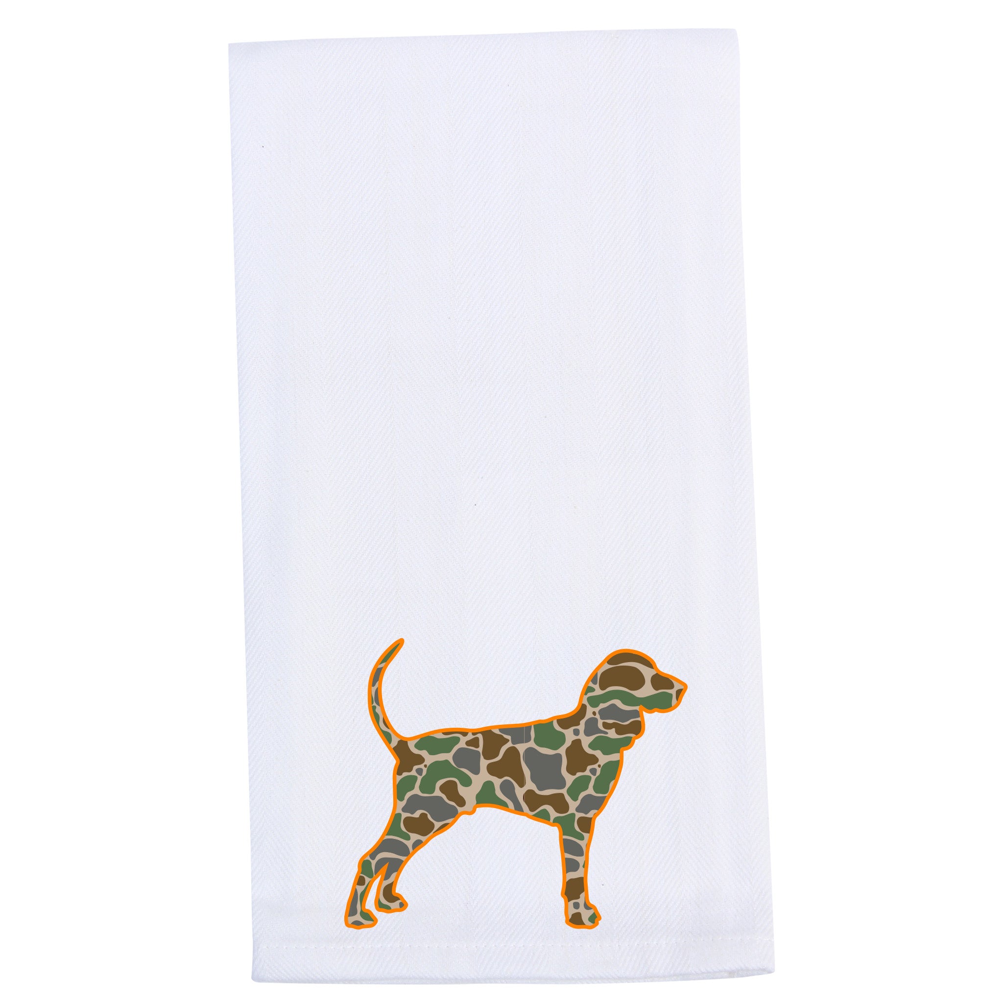Camo Bluetick Coonhound Tea Towel