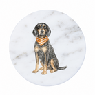 TN Watercolor Bluetick Coonhound Marble Coaster - Barrel Down South