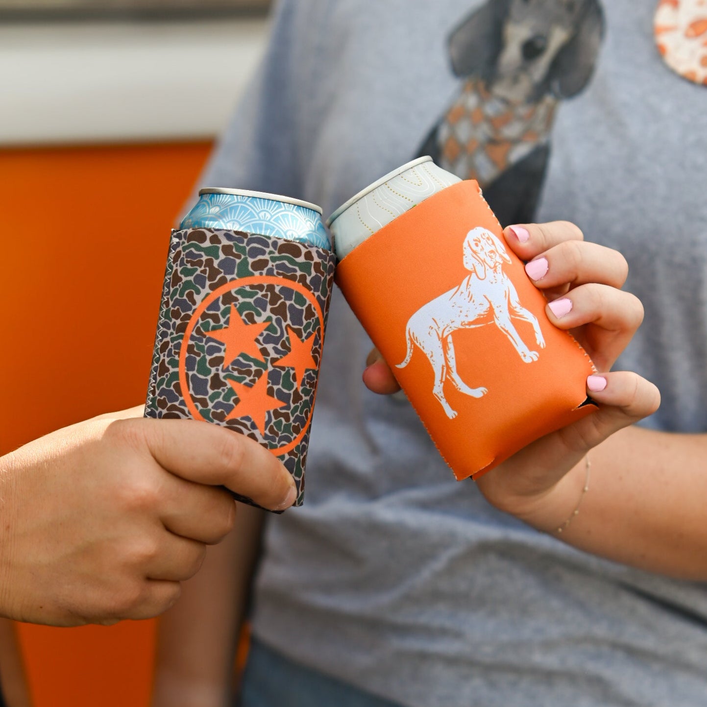 Camo Tri Star Can Cooler