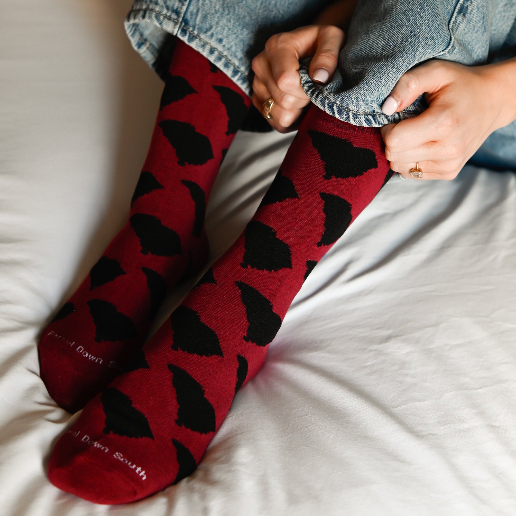 Red/Black South Carolina Socks - Barrel Down South