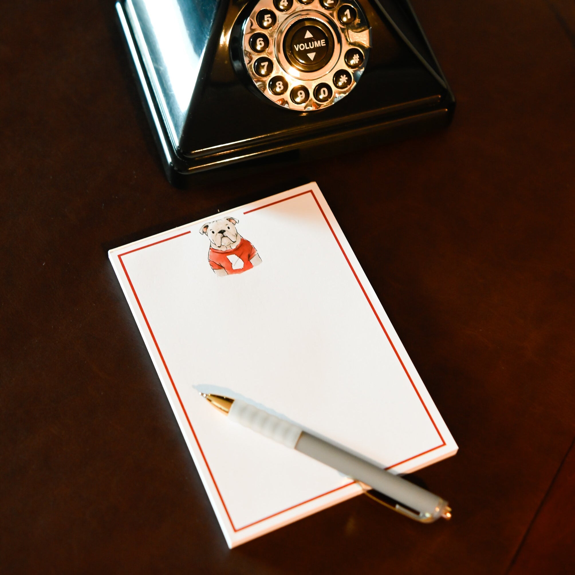 Bulldog GA State Shape Note Pad - Barrel Down South