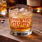 Down The Hatch Christmas Rocks Glass - Barrel Down South
