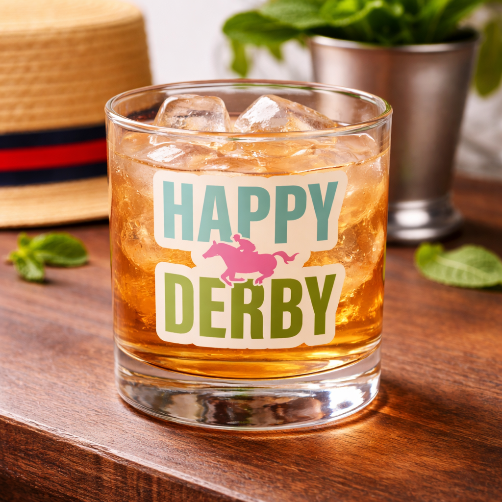 Happy Derby Rocks Glass - Barrel Down South
