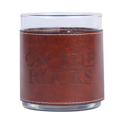 On The Rocks Faux Leather Rocks Glass