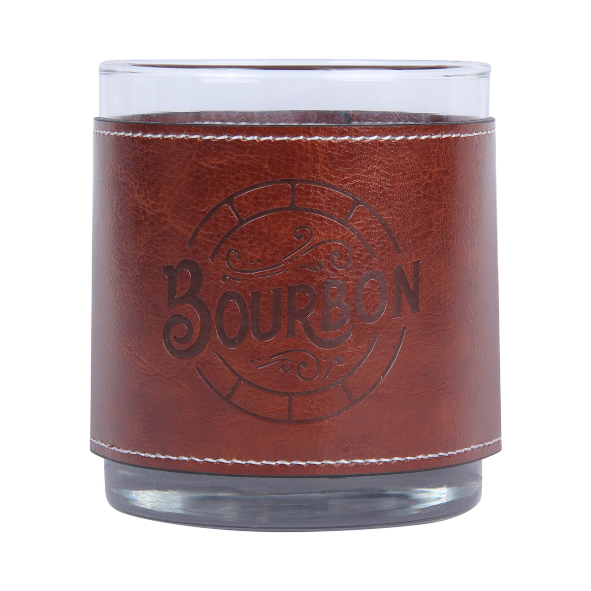 Bourbon Barrel Head Faux Leather Rocks Glass – Barrel Down South