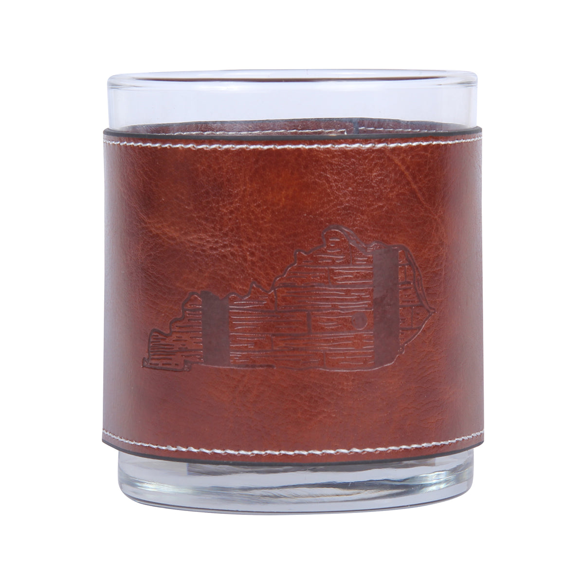 Kentucky Shape Bourbon Barrel Faux Leather Rocks Glass – Barrel Down South