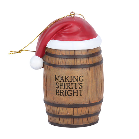 Making Spirits Bright Bourbon Barrel Ornament