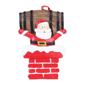 Santa with Bourbon Barrel Ornament