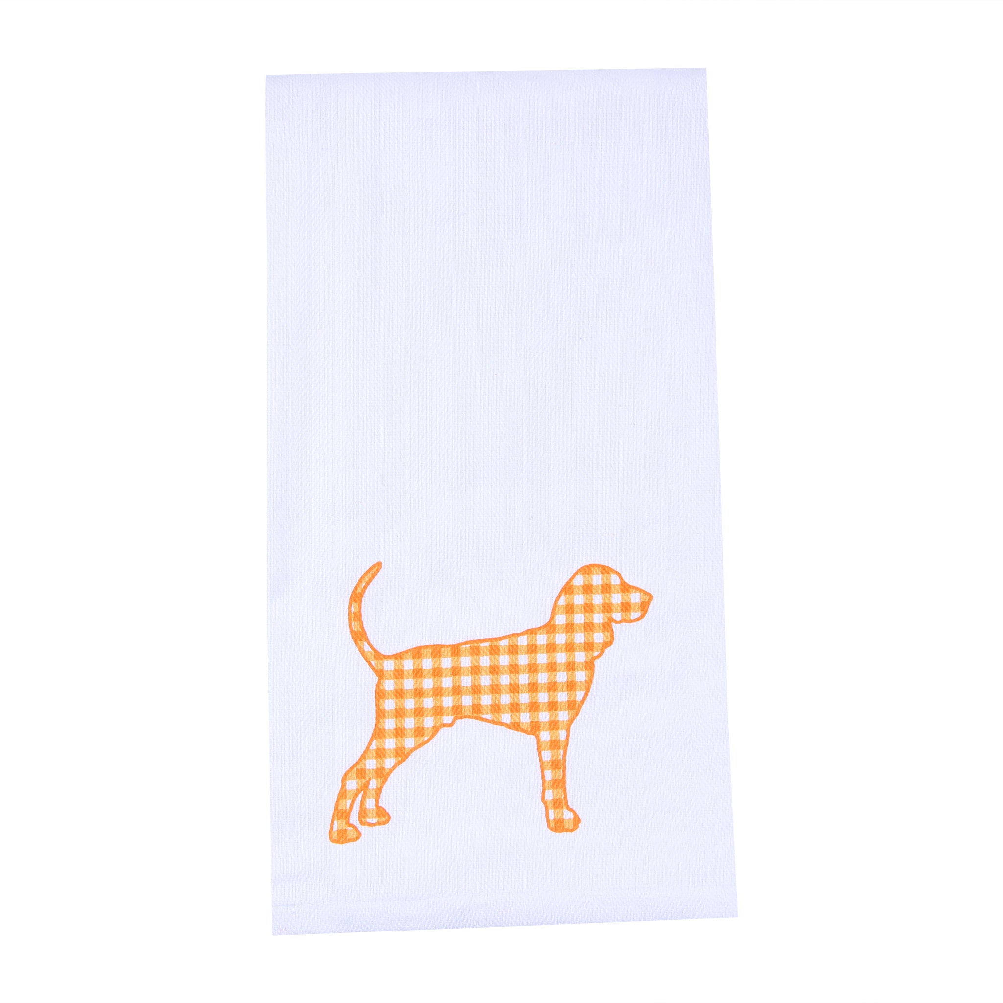 Gingham Bluetick Coonhound Tea Towel