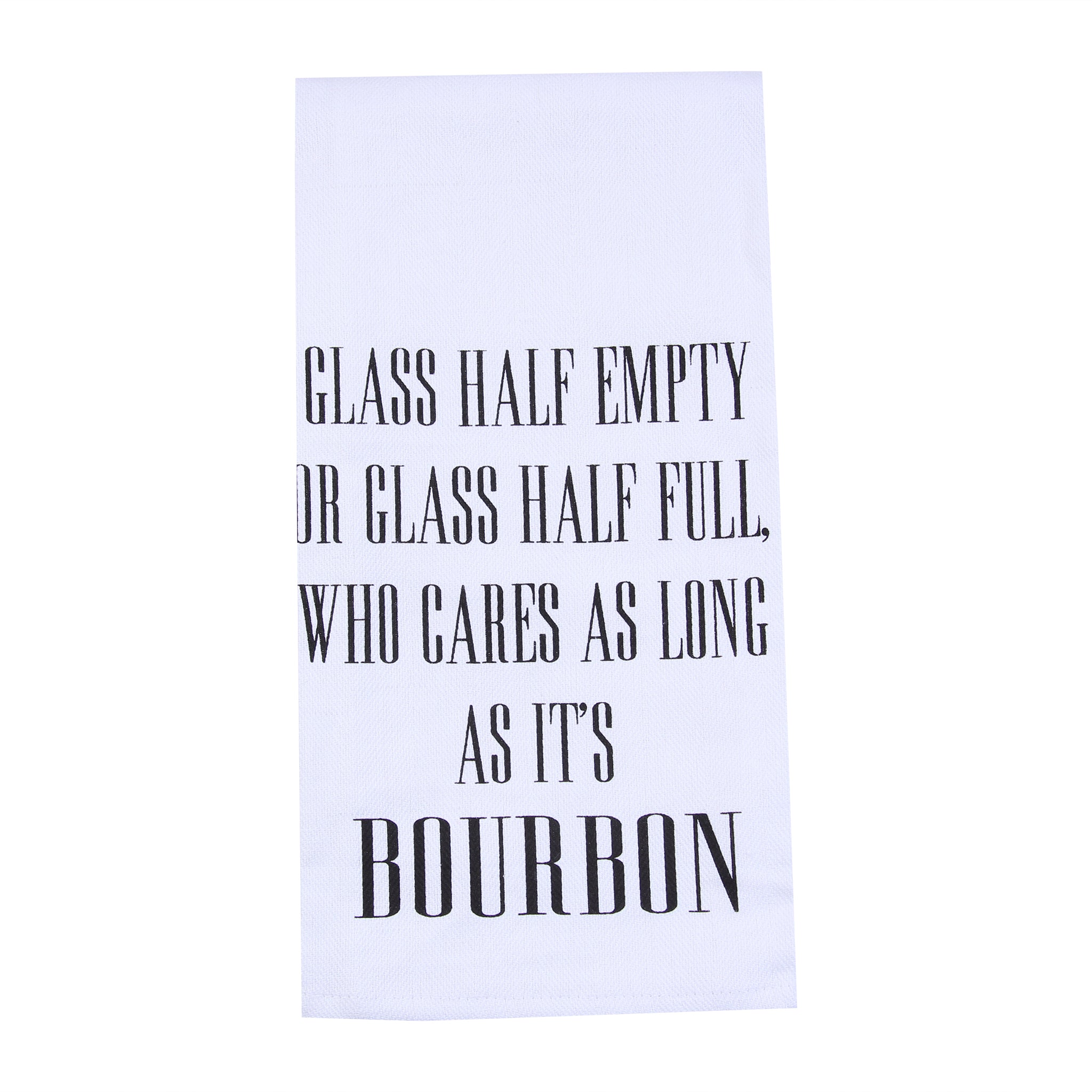Glass Half Empty Tea Towel