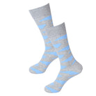 Grey/Blue North Carolina Shape Socks