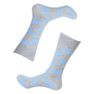 Grey/Blue North Carolina Shape Socks