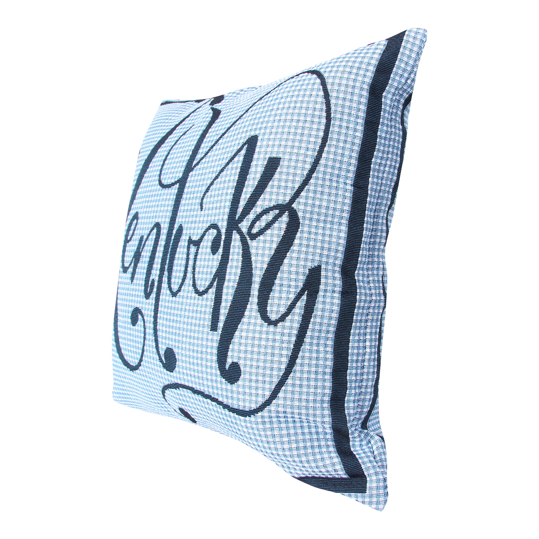 Blue Plaid Kentucky Word Pillow - Thumbnail 2