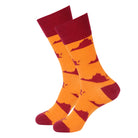 Orange/Maroon Virginia Shape Socks