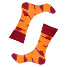 Orange/Maroon Virginia Shape Socks