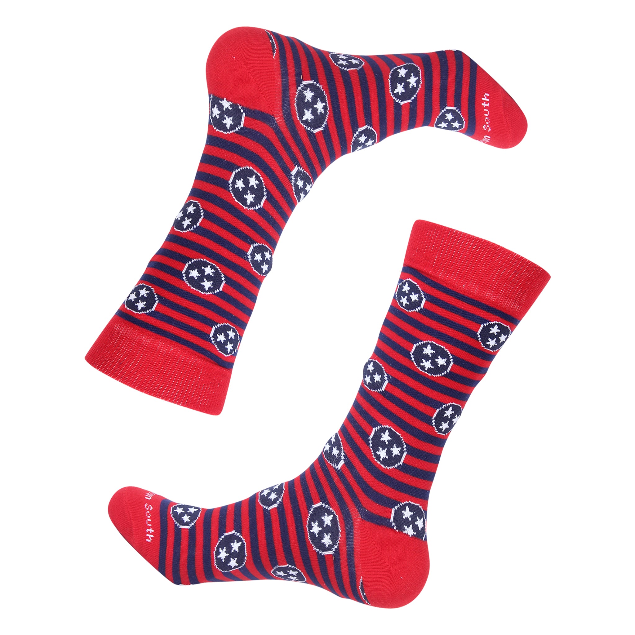 Red Stripe Tennessee Tri Star Socks